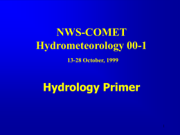 NWS-COMET May 1998 Hydrometeorology Course