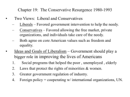 Chapter 19: The Conservative Resurgence 1980-1993