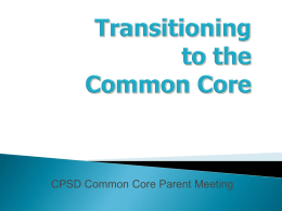 Transitioning ALL Teachers to the Common Core
