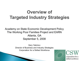 Overview of Targeted Industry Strategies