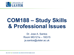 COM188 – Study Skills & Professional Issues