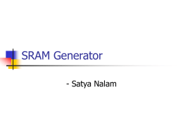 SRAM Generator - University of Virginia
