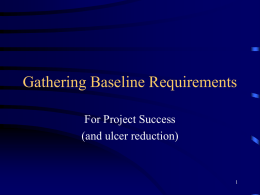 Gathering Baseline Requirements