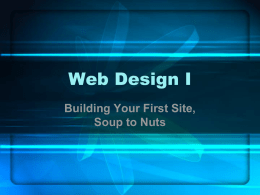 MAT 153 Web Design 1 - Orientation Presentation