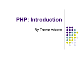 PHP 01: Introduction