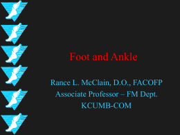 Foot and Ankle - The Kansas Association of Osteopathic