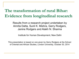 The Transformation of Rural Bihar