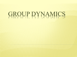 GROUP DYNAMICS - Universiti Putra Malaysia