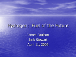 Hydrogen: Fuel of the Future - The Global Change Program