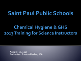 Lab Safety Training - Saint Paul Public Schools