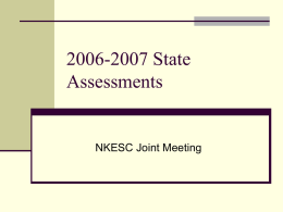 2006-2007 State Assessments