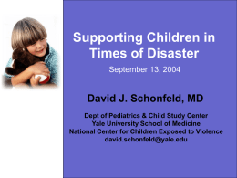 Supporting Children in Times of Disaster