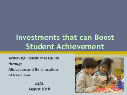 Money Moves that can Boost Student Achievement