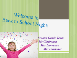 Welcome to Back to School Night! - IUSD.org