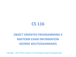 CS 116 - IIT Computer Science Department