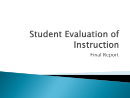 UW-L Online Student Evaluation of Instruction
