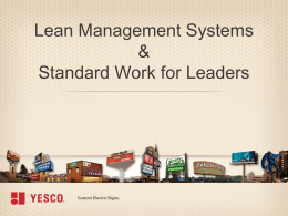 Lean Leadership Overview