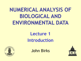 NUMERICAL ANALYSIS OF BIOLOGICAL AND ENVIRONMENTAL &hellip;