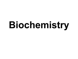 Biochemistry - Ursuline High School