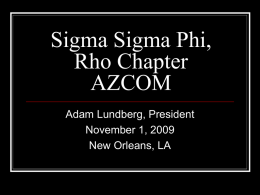Sigma Sigma Phi Rho Chapter