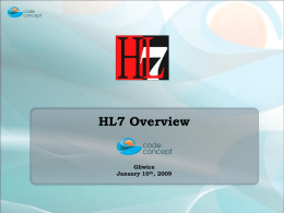 HL7 Overview - CodeConcept