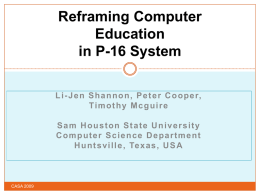 Reframing Computer Education in P