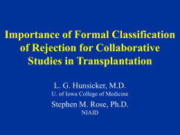 Importance of Formal Classification of Rejection for