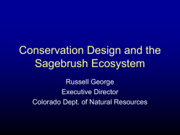 Sagebrush-Steppe Conservation Design in Colorado