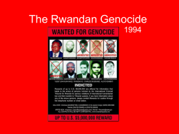 The Rwandan Genocide - Big Walnut Middle School