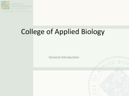 TILMA, the ASPB and the College of Applied Biology