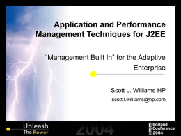 Application Instrumentation & Management