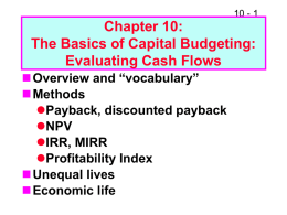 Capital Budgeting Basics, PowerPoint