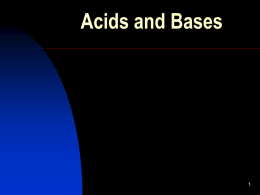 Acids and Bases - Derry Area School District