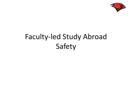 Faculty-led Study Abroad Safety