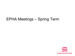 South EPHA Meeting