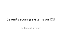Severity scoring systems