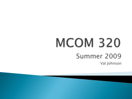 MCOM 320 - Harold B. Lee Library
