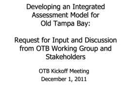 Developing a Conceptual Research Framework for Old Tampa Bay