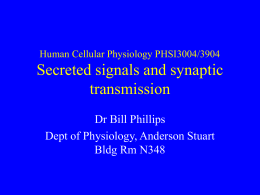 PHSI3001/3901 Presynaptic transmitter release