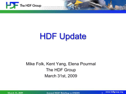 HDF5 in support of heterogeneous databases - HDF-EOS
