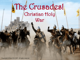 The Crusades! - Ms. Winston's Classroom
