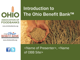 Introduction to The Ohio Benefit Bank™