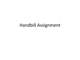 Handbill Assignment