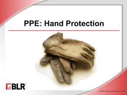 PPE: Hand Protection - Safety training and compliance