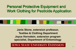 PPE and Work Clothing for Pesticide Application