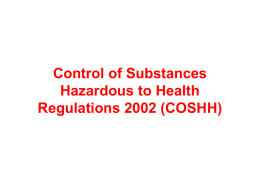 Control of Substances Hazardous to Health Regulations 2002