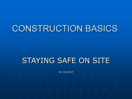 CONSTRUCTION BASICS - Health and Safety for Beginners
