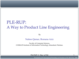 RUP-PLE: A Way to Product Line Engineering