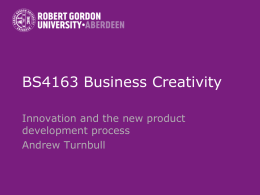 BSM180 Business Creativity and Innovation