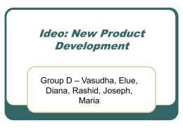 Ideo: New Product Development